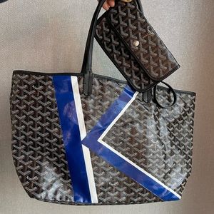 Custom Goyard St Louis Tote Bag GM with K monogram